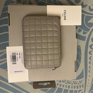 Authentic Celine  Gray Quilted Pouch